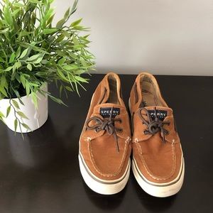 Camel Corduroy Sperrys